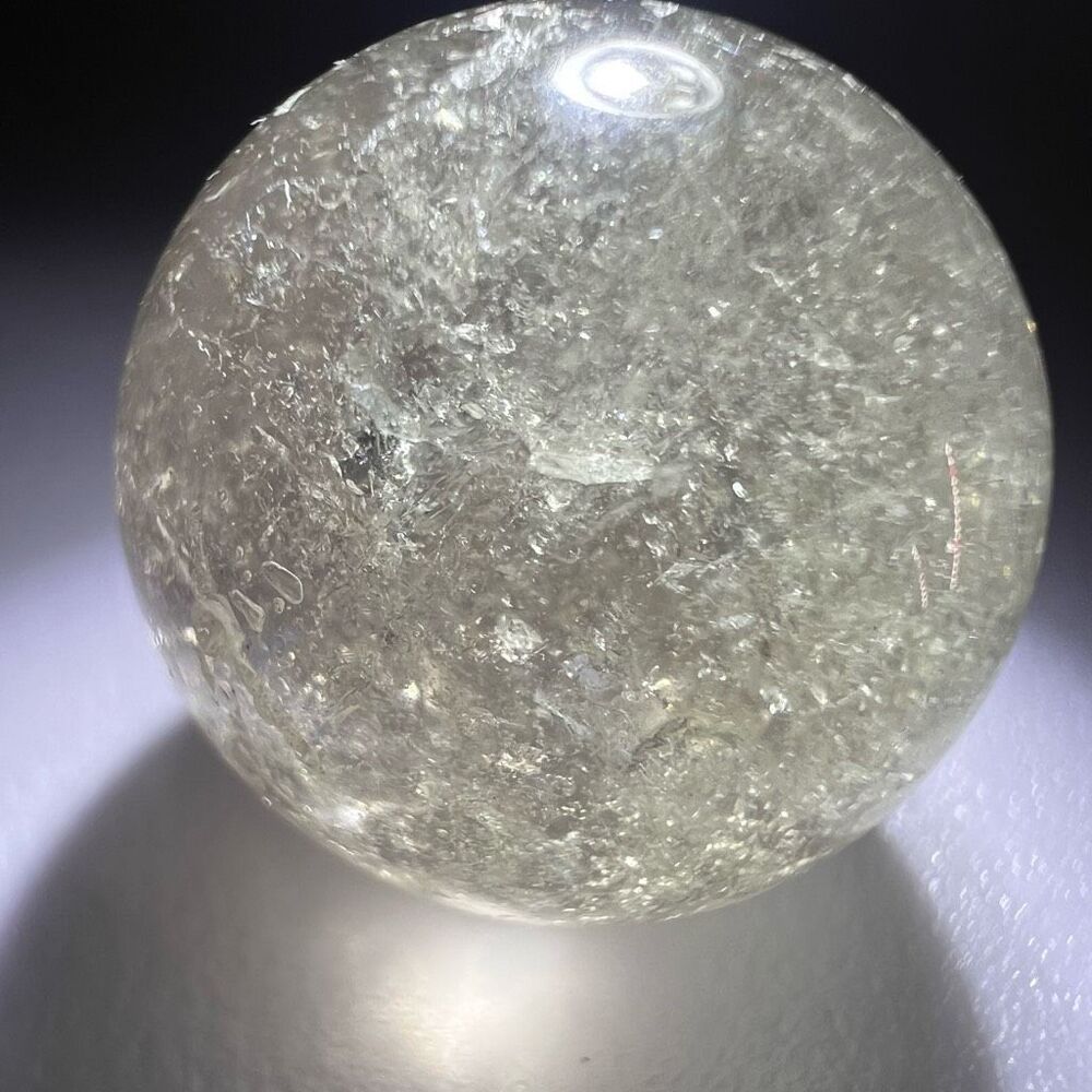 Crackle Quartz Marble‎ Sphere (#1) - Picture 4 of 8